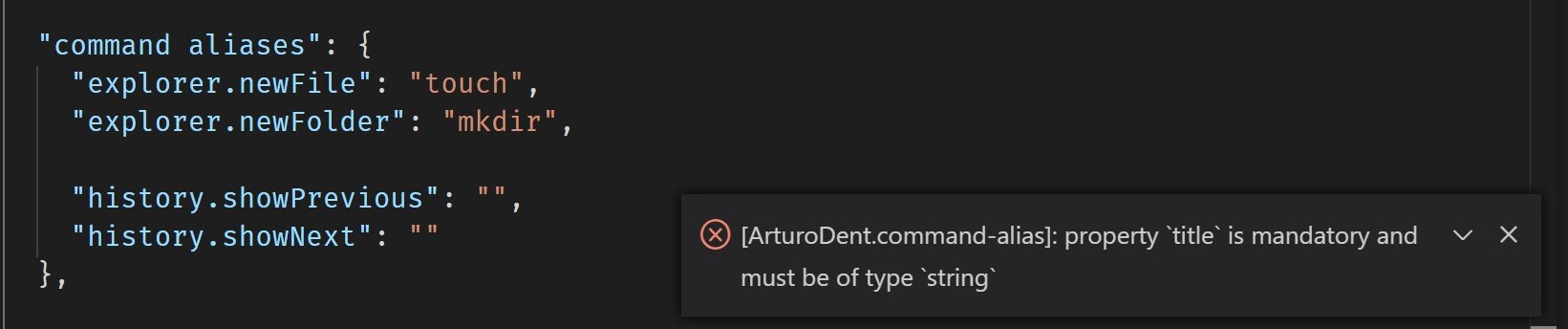 no title error message