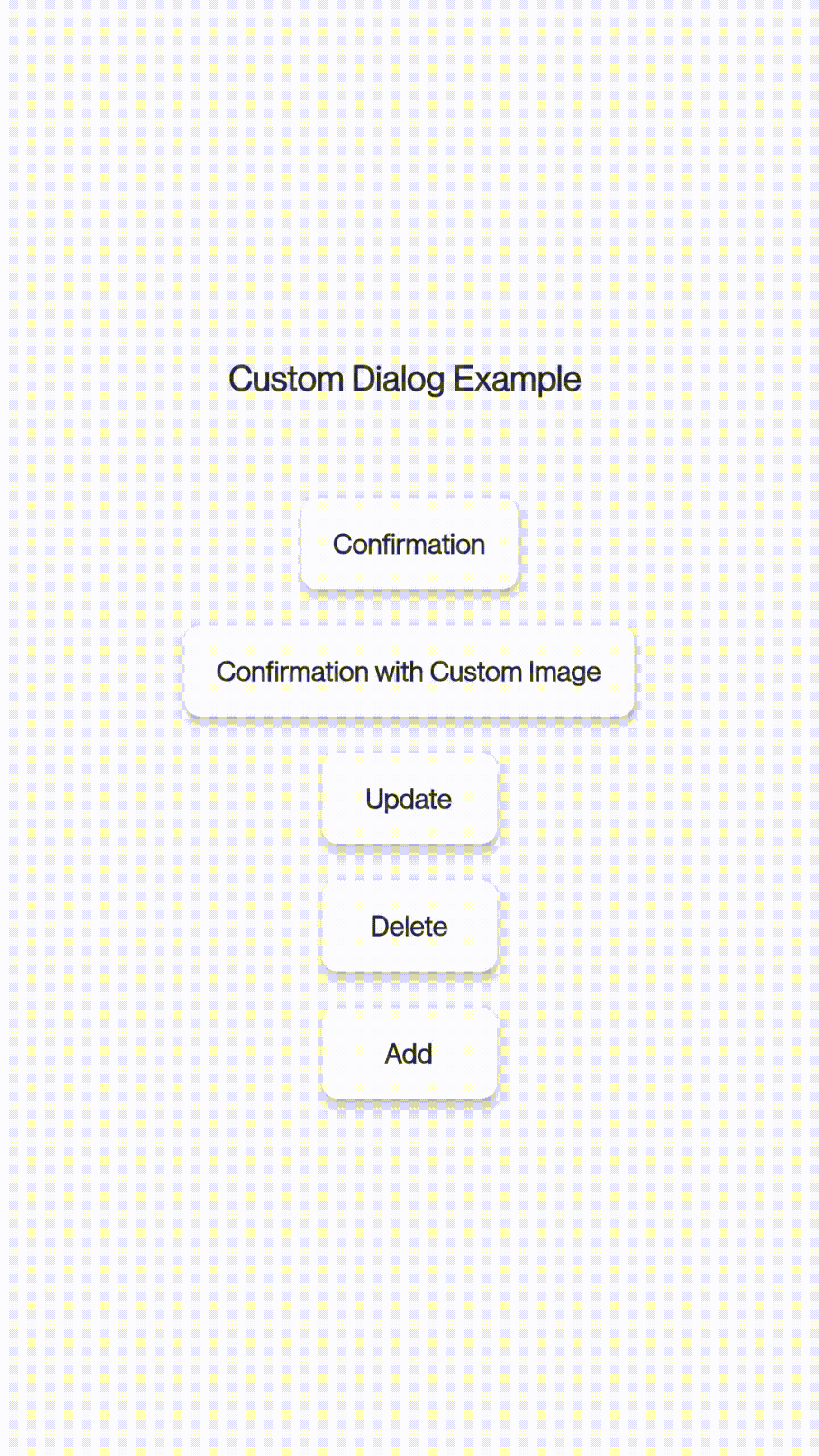 Default Confirmation Dialog