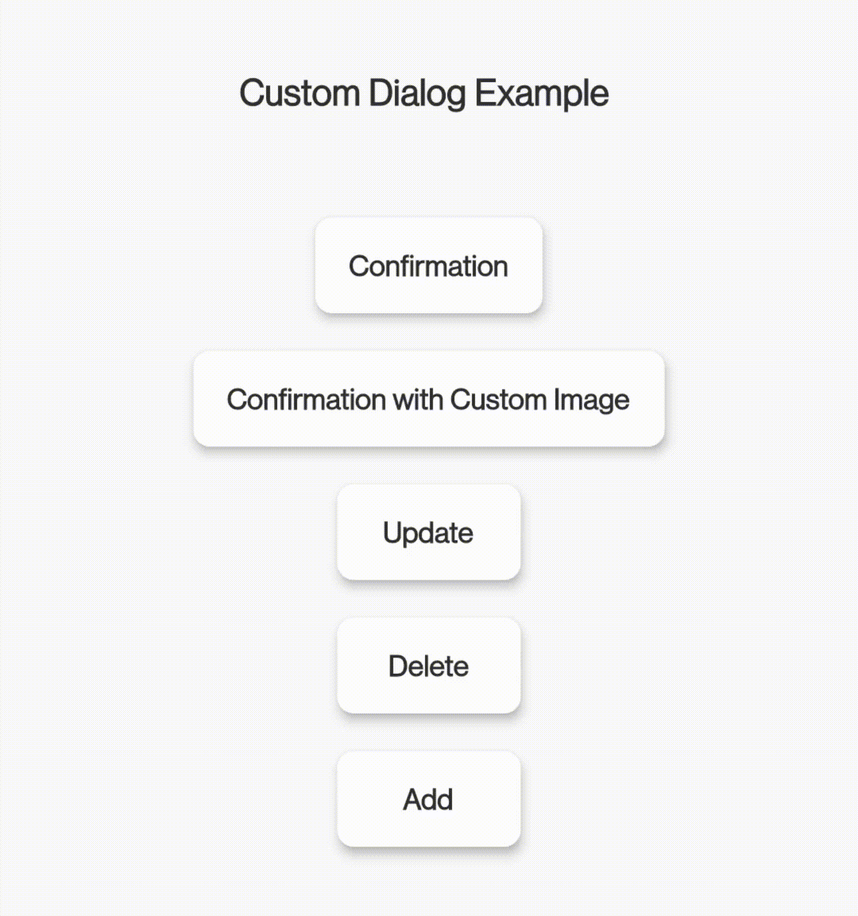 Delete Confirmation Dialog
