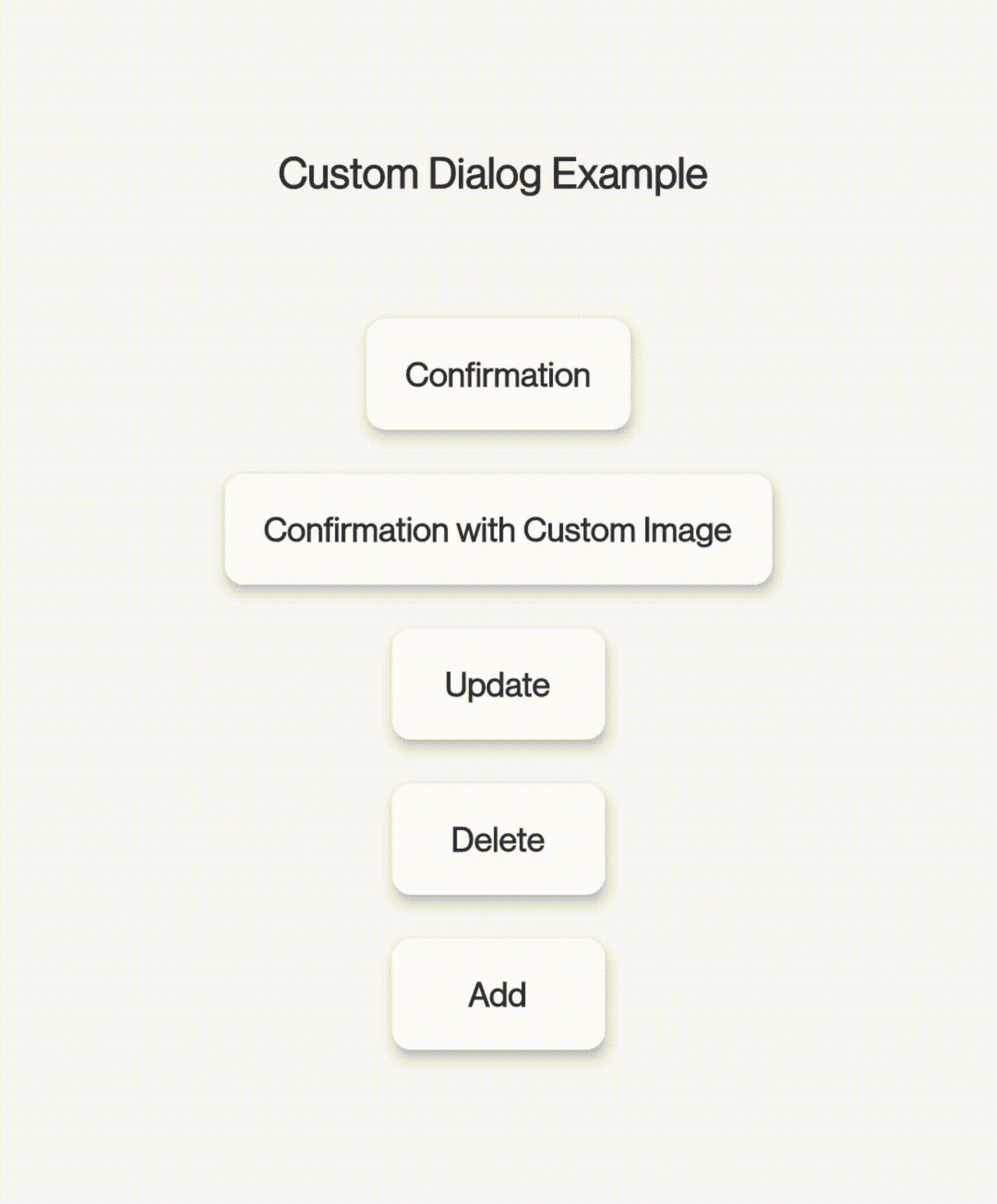 Update Confirmation Dialog