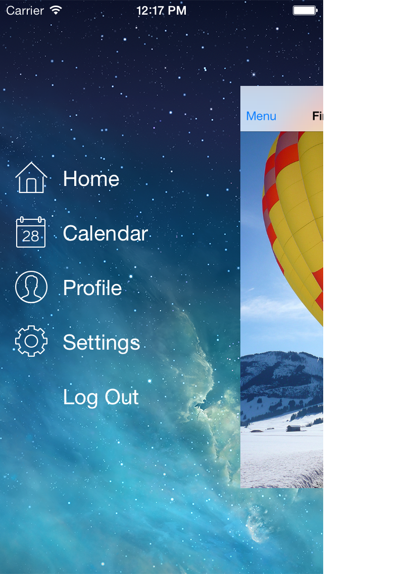 RESideMenu Screenshot