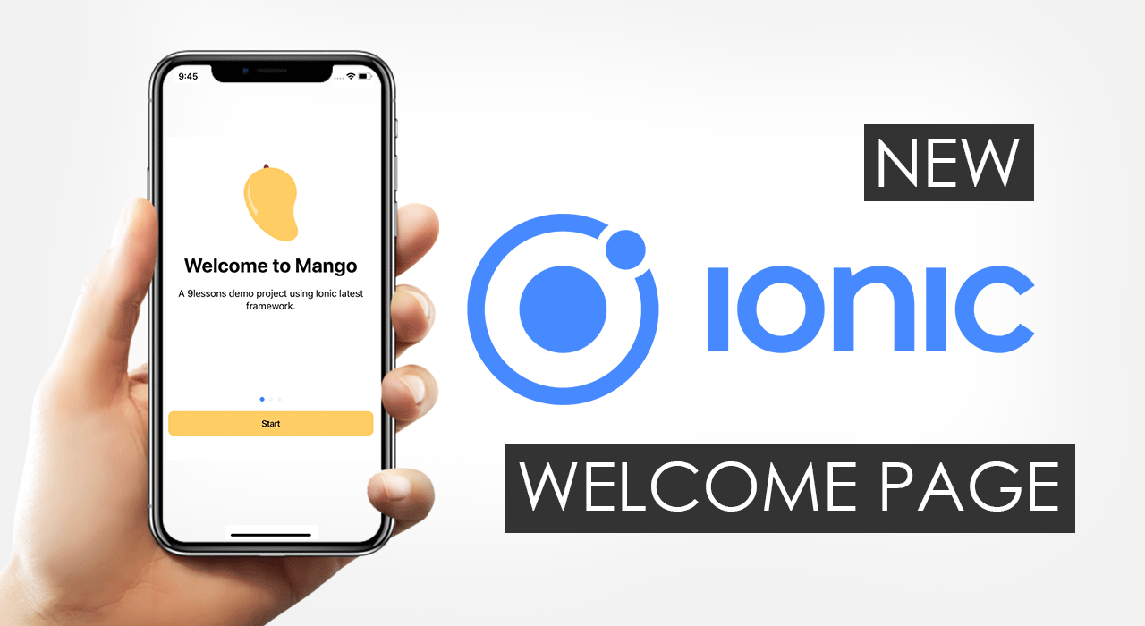 Ionic 5 and Angular 8:Create a Welcome Page with Login and Logout. 