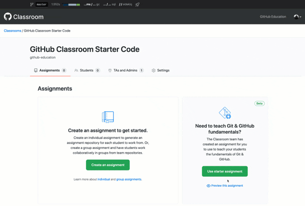 classroom starter code