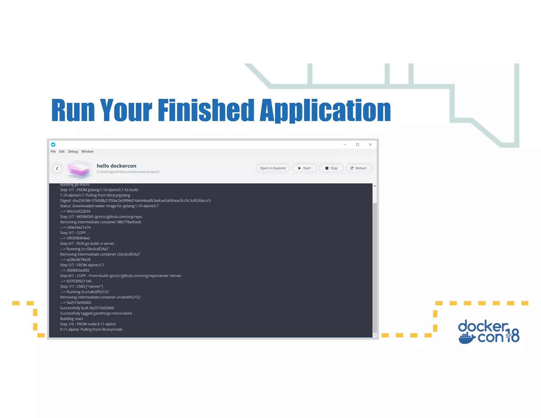 Run Your Finished Application
 