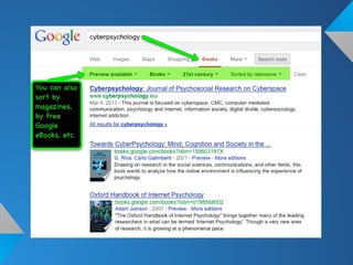 Effective and efficient google searching power point tutorial