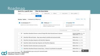 Roadmap
Juan Carlos Gonzalez | @jcgm1978
CollabDays Finland 5.9.2024
 
