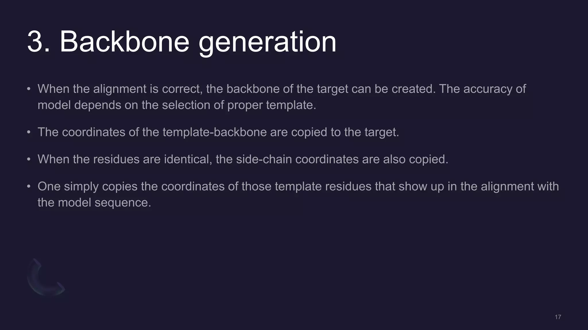 3. Backbone generation
 