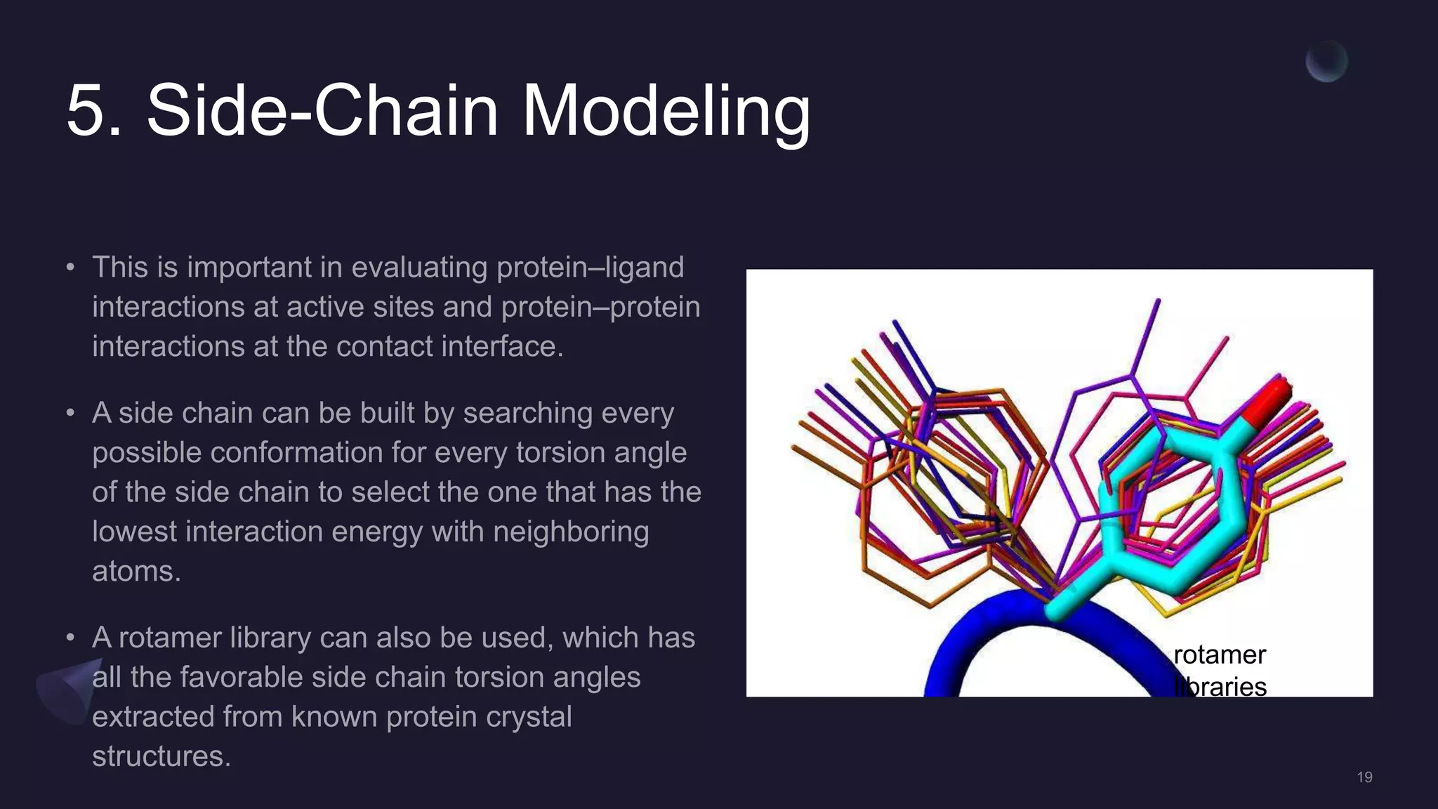 5. Side-Chain Modeling
rotamer
libraries
 