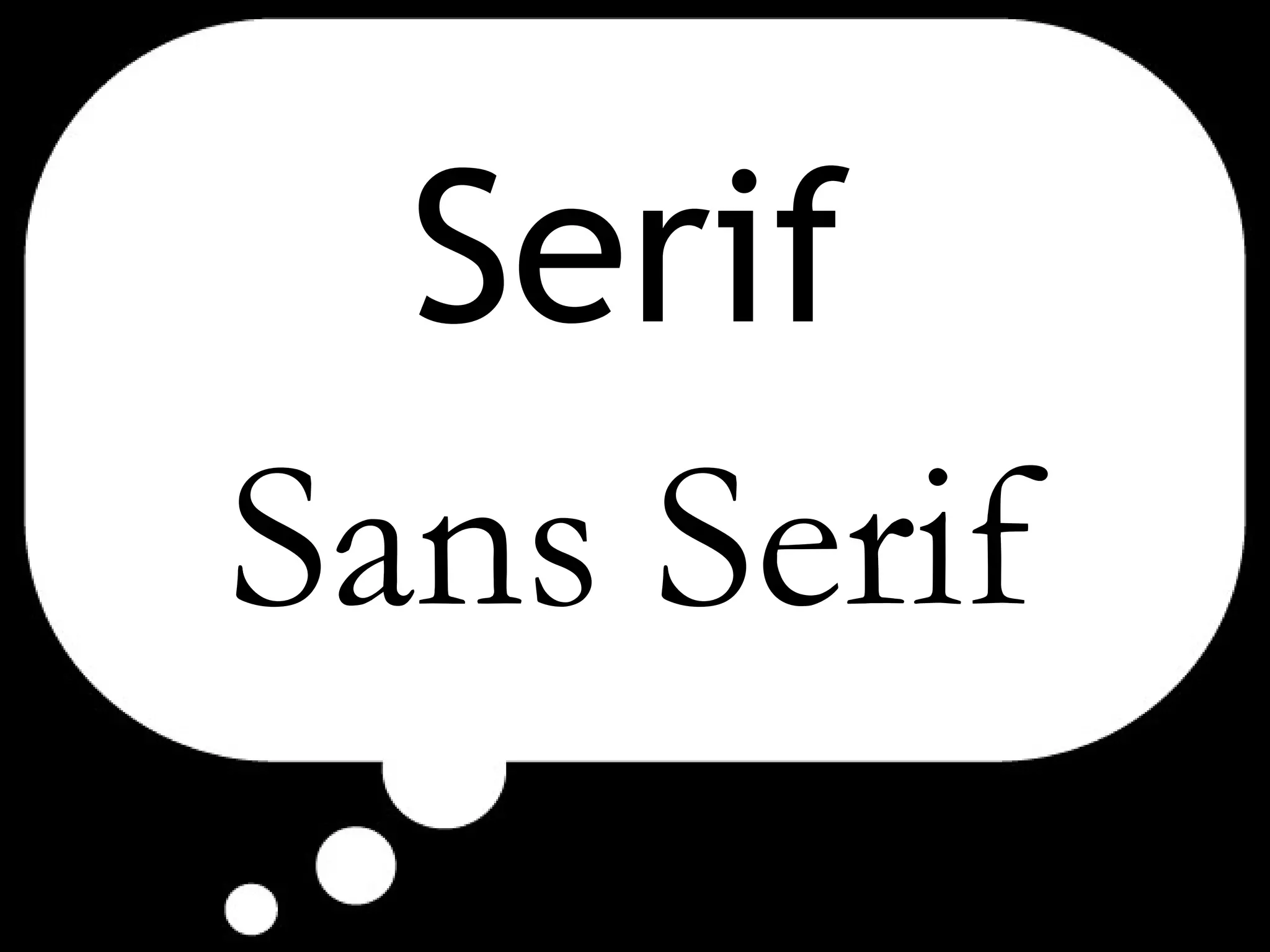 Serif Sans Serif 