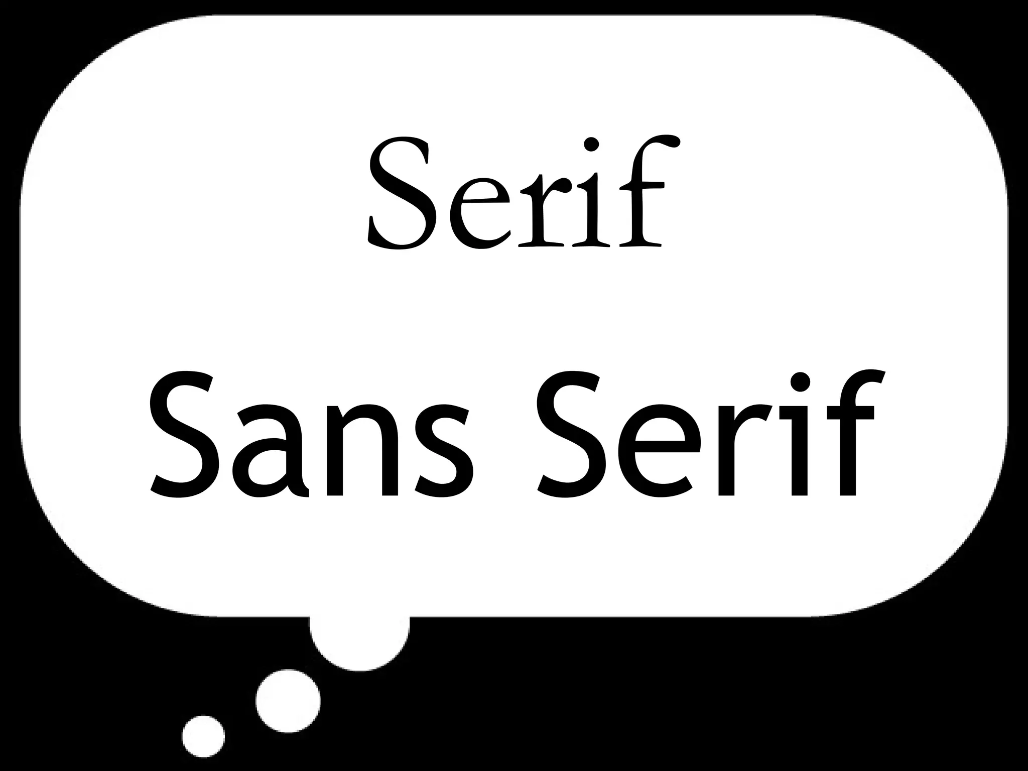 Serif Sans Serif 