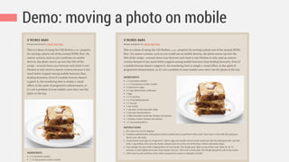 Demo: moving a photo on mobile
 