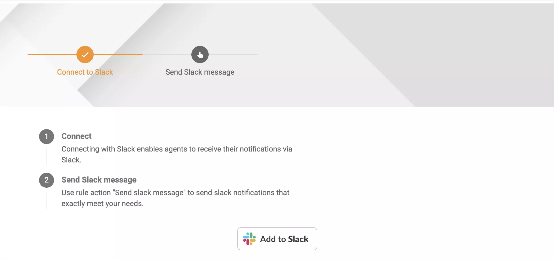 Kanał Slack w sekcji konfiguracji LiveAgent
