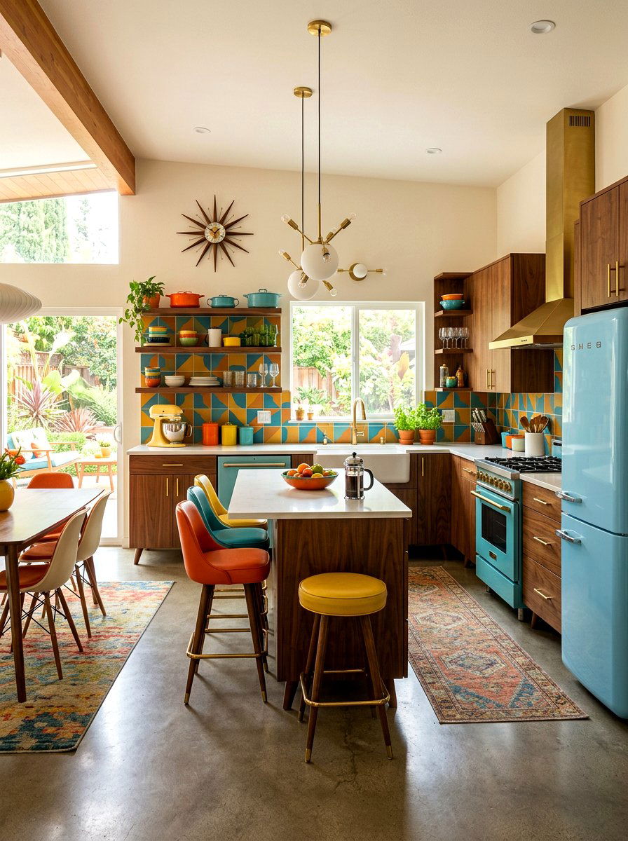 Mid Century Modern Wood Kitchen