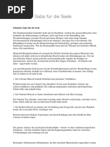 Schüssler Salze Für Die Seele