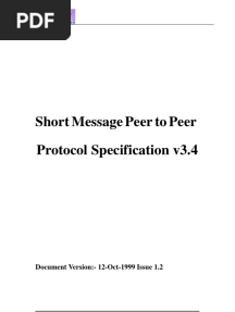 Short Message Peer To Peer Protocol Specification v3.4