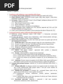 Riforma Protestante: Schema Sintetico