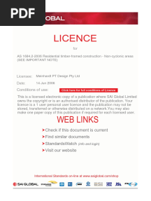 AS 1684 2-2006 Residential Timber-Framed Construction - Non-Cyclonic Areas - SEE IMPORTANT NOTE PDF