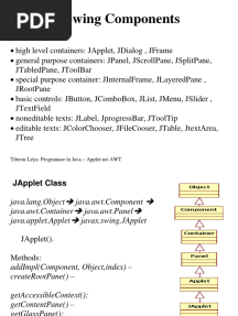 Swing Components: Packet Javax
