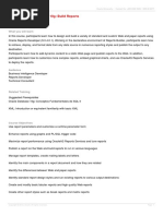 Course Contents Oracle Reports Developer 10g