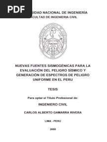 Peligro Sismico