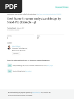 SteelFrameStructureanalysisanddesignbyStaad-ProExample-4