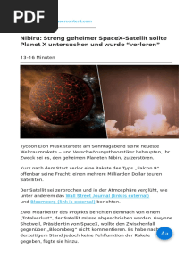 Nibiru Streng Geheimer SpaceX-Satellit Sollte Planet X Untersuchen Und Wurde "Verloren"