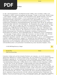 Pub Katz Und Maus Interpretation
