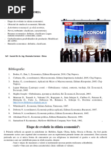 Economie - Curs 1 Introducere in Teoria e
