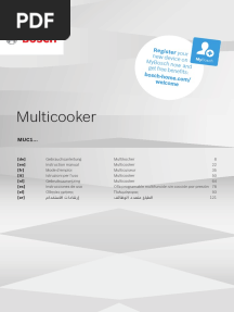 Manual Multicooker Bosch