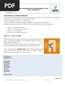 Actividades de Ejemplo Robomind