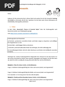 Arbeitsblatt Erziehungsstile