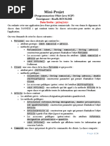 Mini-Projet POO SCJP