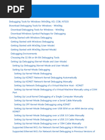 MSDN - Debugging Guide