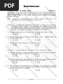 November 2021 Ce Board Exam Santos 1: Eview Nnovations