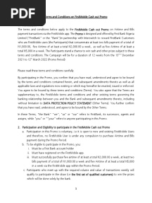 Terms and Conditions On FirstMobile Cash Out Promo