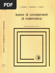 Lezioni Di Complementi Di Matematica (A. Ghizzetti, F. Mazzarella, A. Ossicini)