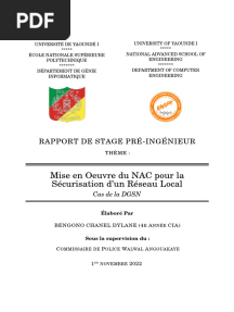 Mise en Oeuvre Du NAC Pour La Sécurisation D'un Réseau Local: Cas de La DGSN