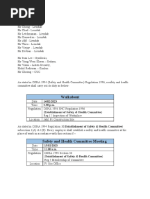Invitation For Monthly Safety Health Committee Meeting