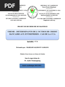 Octroi de Crédit