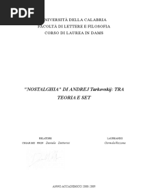 Nostalghia Di Andrej Tarkovskij