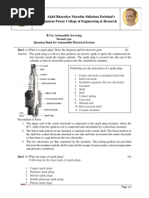 Automobile Electrical System Questions With Answers