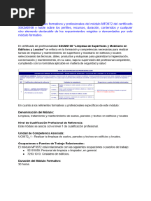 MF1442. Foro Análisis de Los Referentes Formativos y Profesionales Del Módulo MF0972 Del Certificado SSCM0108