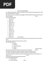 BCA 1 Year Question Bank