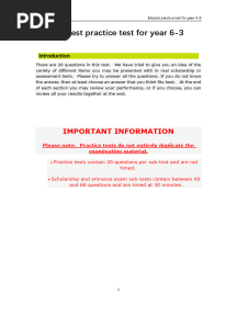 Edutest Practice Test For Year 6-3