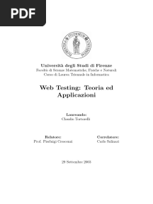 WebTesting ClaudioTortorelli 2003