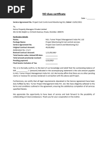 No Due Certificate