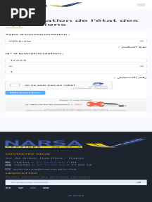 Consultation de L'état Des Oppositions NARSA SERVICES