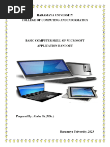 Basic Computer Skill of Microsoft Application Handout