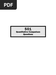 501 Quantitative Comparison Questions
