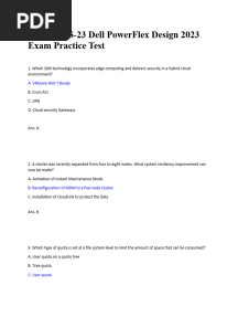 D-PWF-DS-23 Dell PowerFlex Design 2023 Exam Practice Test - r1